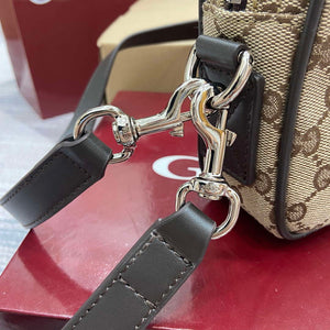 Gucci 834802 GG Canvas Small Crossbody Bag Dark brown - Default Title - View 6