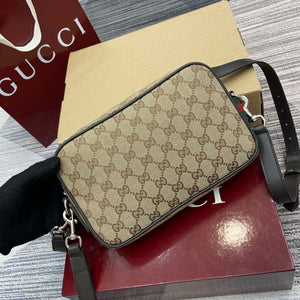 Gucci 834802 GG Canvas Small Crossbody Bag Dark brown - Default Title - View 7