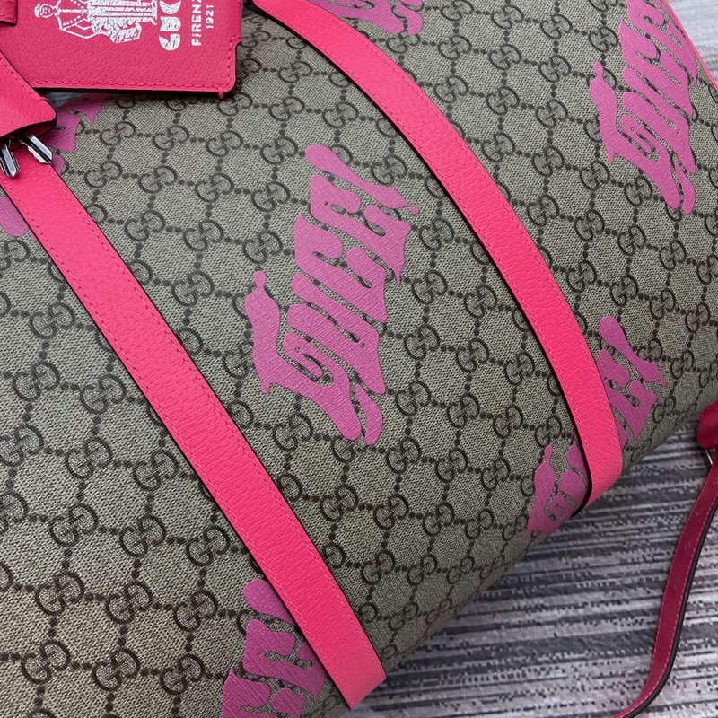 Gucci 834962 Medium Duffle Bag With Print Bright pink - Default Title - View 4