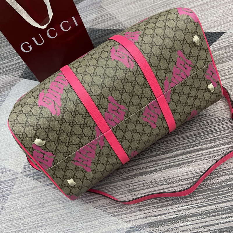 Gucci 834962 Medium Duffle Bag With Print Bright pink - Default Title - View 8