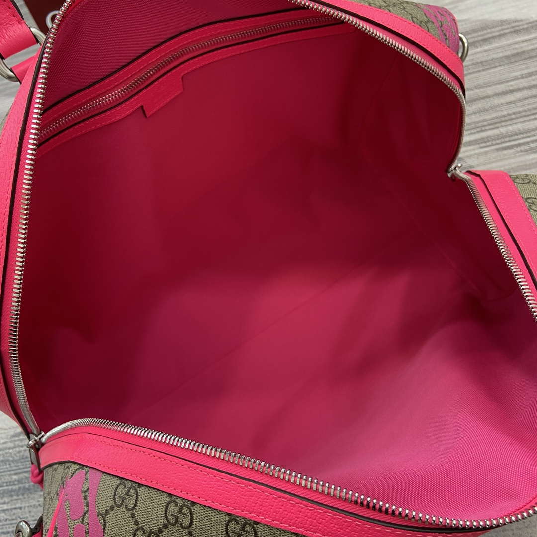 Gucci 834962 Medium Duffle Bag With Print Bright pink - Default Title - View 9