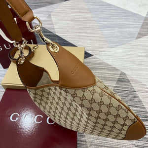 Gucci 834981 Gucci B Medium Shoulder Bag Brown Leather Trim - Default Title - View 3