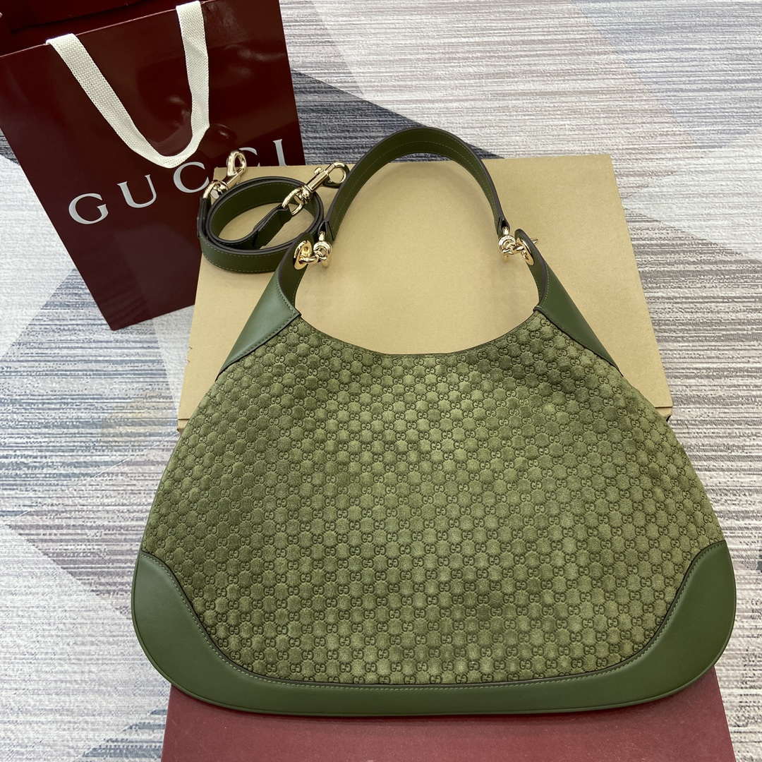 Gucci 834981 Gucci B medium Shoulder Bag Dark green