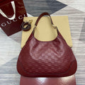 Gucci 834981 Gucci B medium Shoulder Bag Red Leather - Default Title - View 1