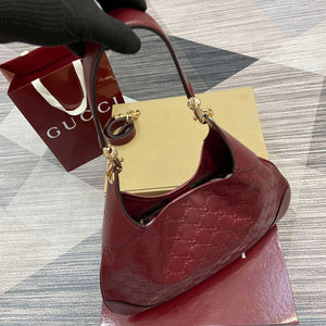 Gucci 834981 Gucci B medium Shoulder Bag Red Leather - Default Title - View 11