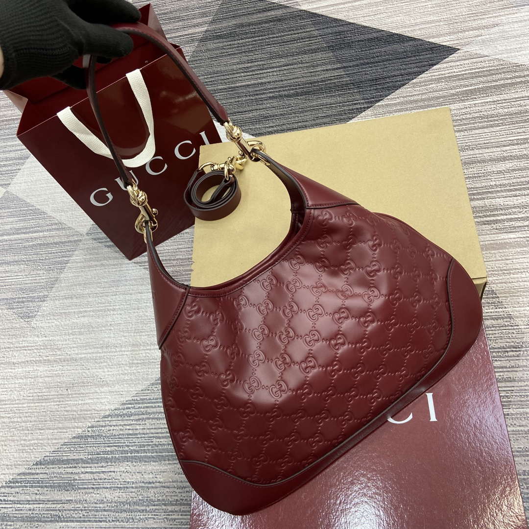 Gucci 834981 Gucci B medium Shoulder Bag Red Leather - Default Title - View 5