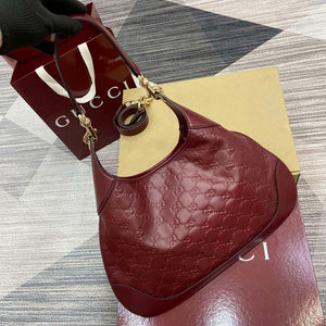 Gucci 834981 Gucci B medium Shoulder Bag Red Leather - Default Title - View 5