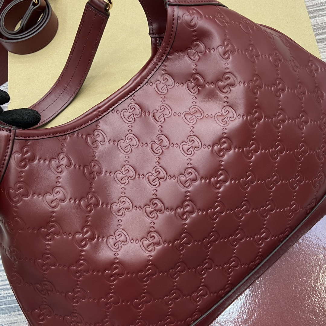Gucci 834981 Gucci B medium Shoulder Bag Red Leather - Default Title - View 6