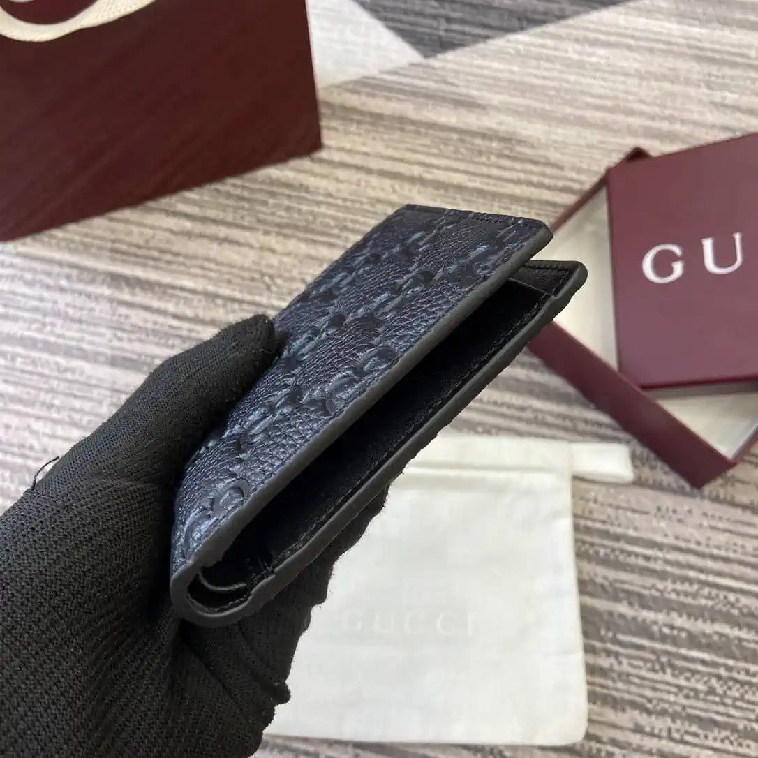 Gucci 835002 Gucci Imprint coin wallet Black