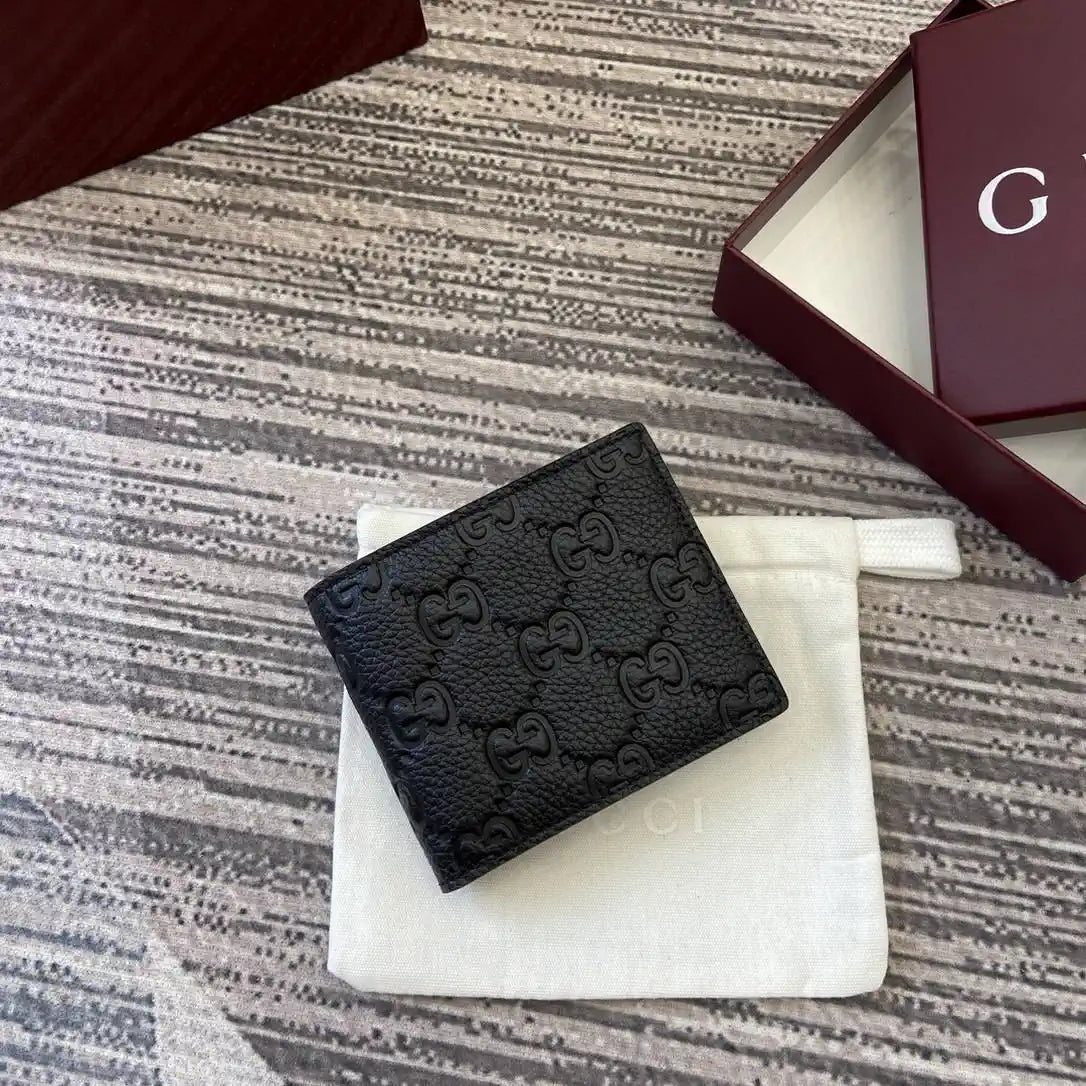 Gucci 835002 Gucci Imprint coin wallet Black