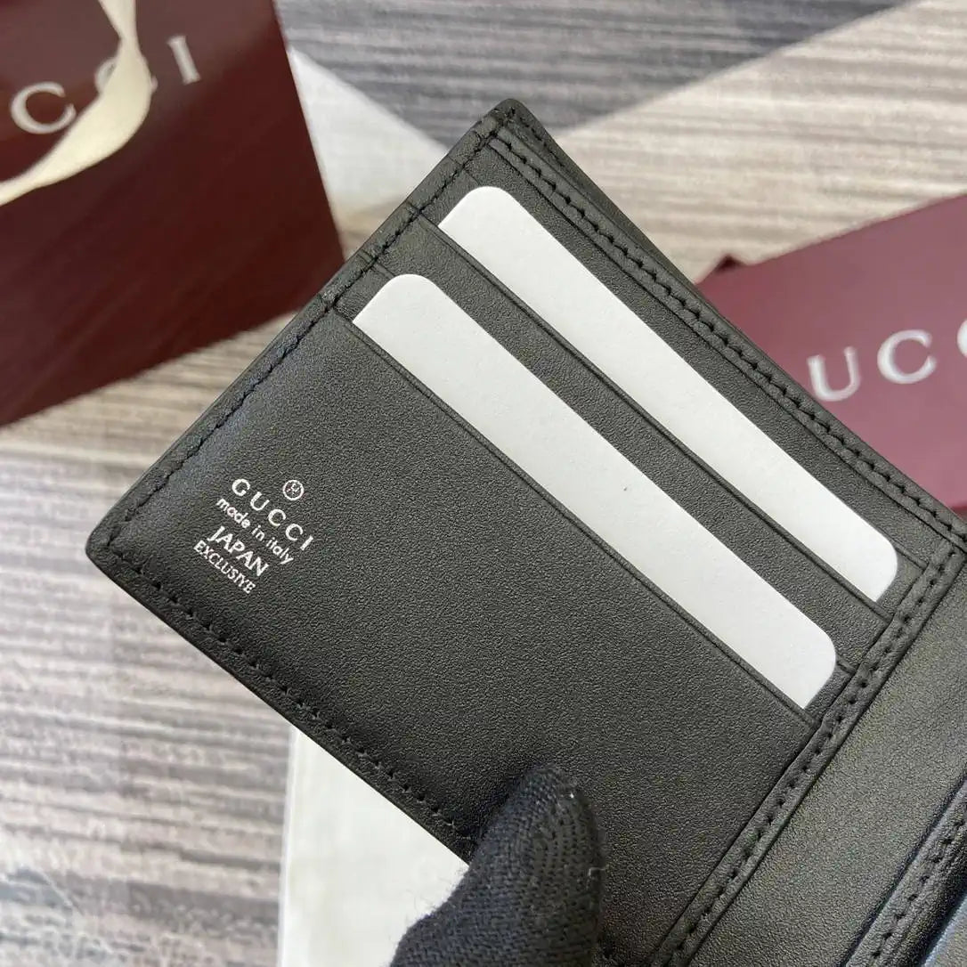 Gucci 835002 Gucci Imprint coin wallet Black