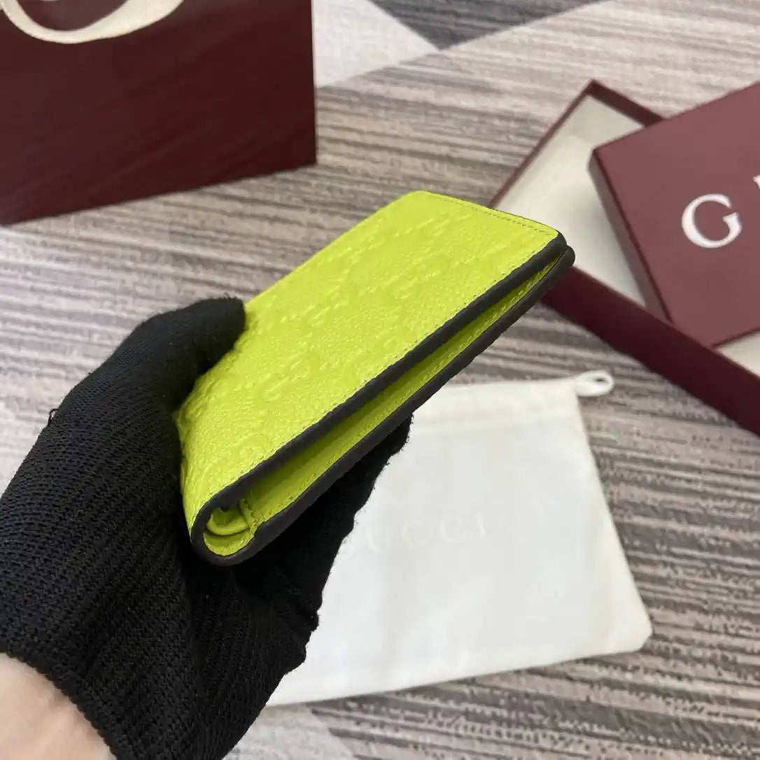Gucci 835002 Gucci Imprint coin wallet Green