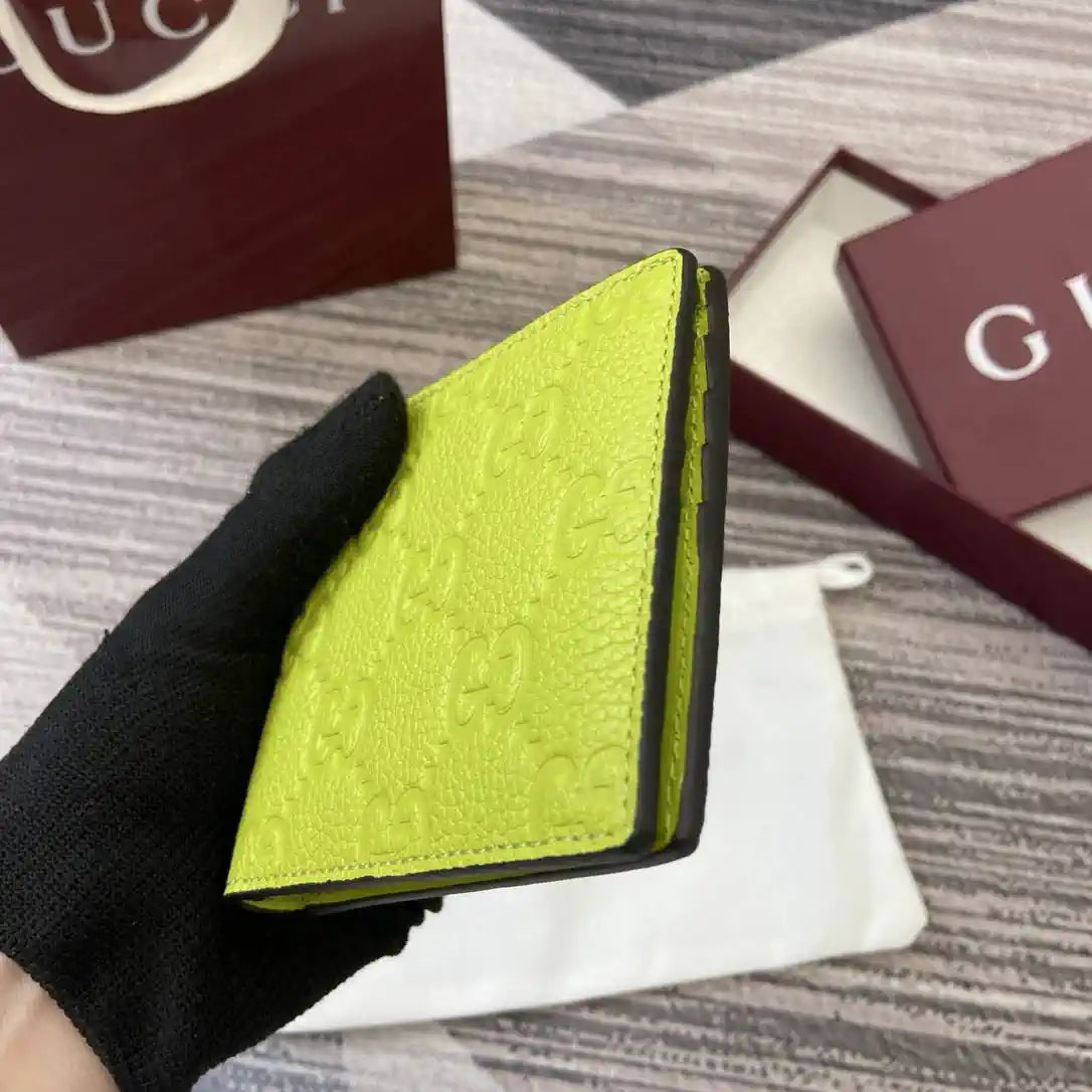 Gucci 835002 Gucci Imprint coin wallet Green