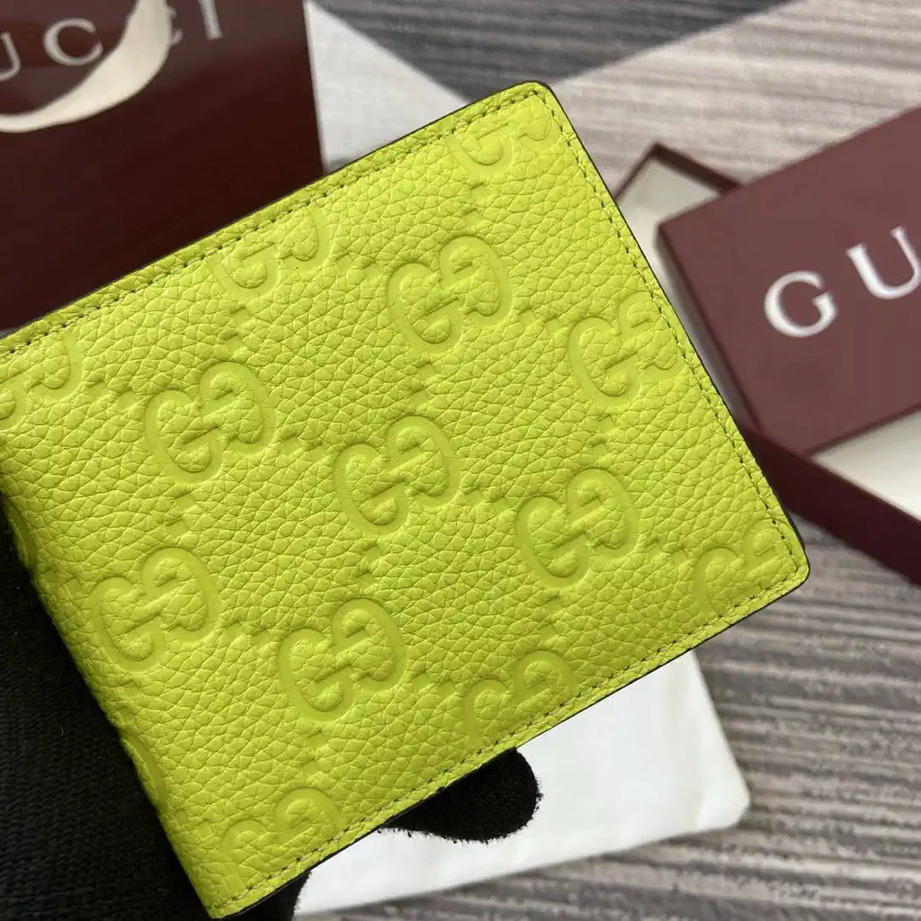 Gucci 835002 Gucci Imprint coin wallet Green