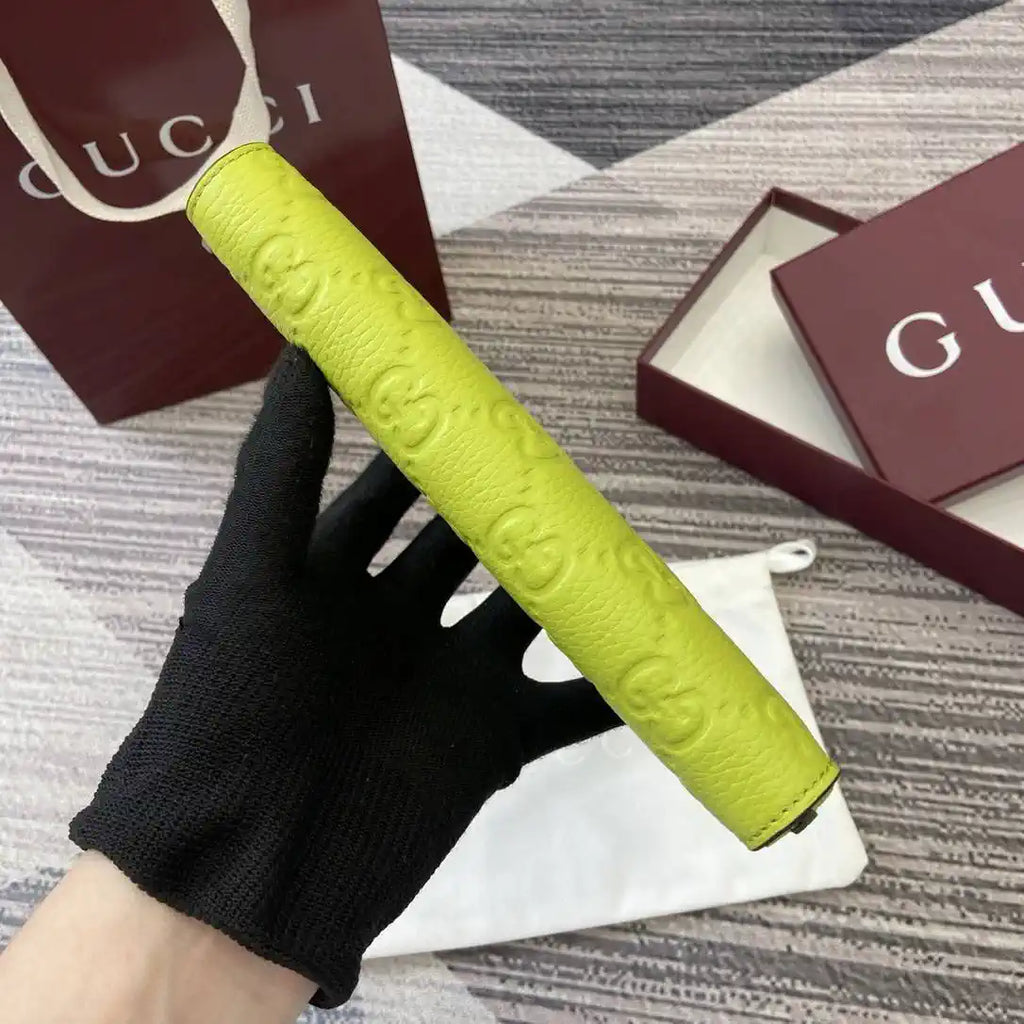 Gucci 835003 Gucci Imprint zip around wallet Green