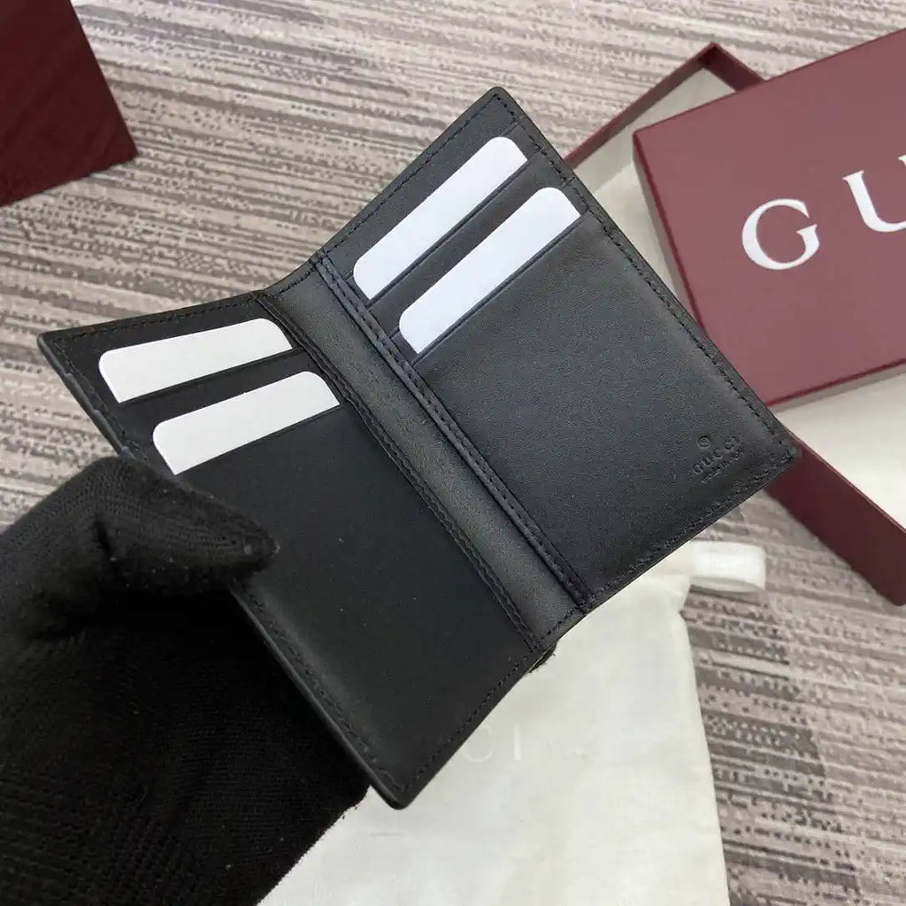 Gucci 835011 Gucci Imprint long card case Black