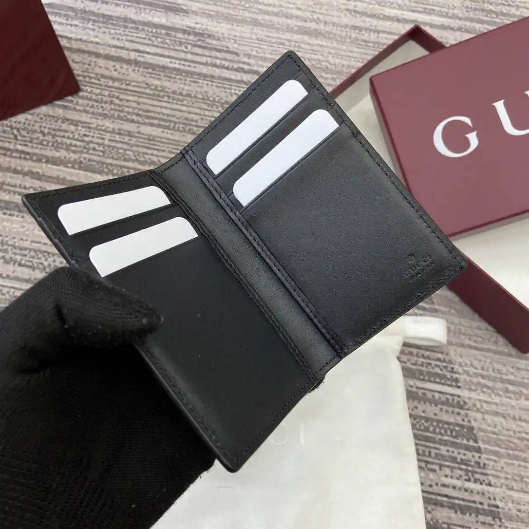 Gucci 835011 Gucci Imprint long card case Black