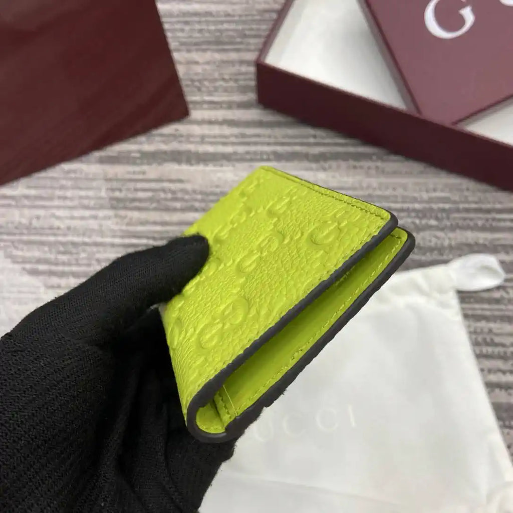 Gucci 835011 Gucci Imprint long card case Green