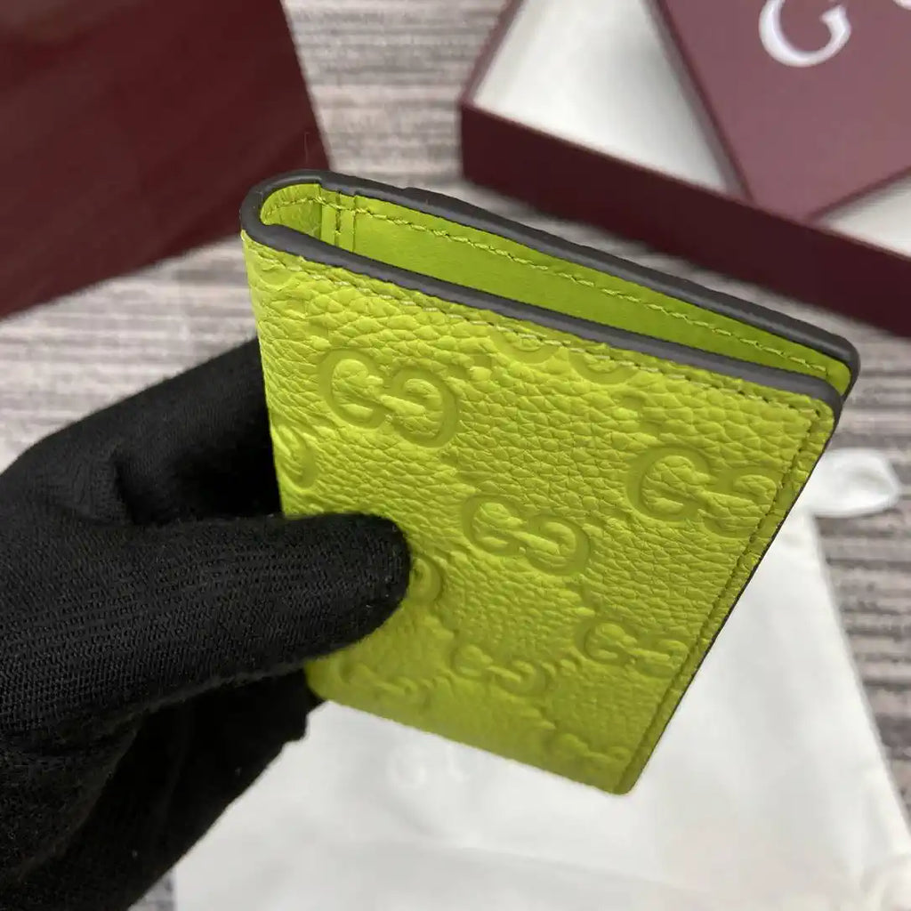 Gucci 835011 Gucci Imprint long card case Green