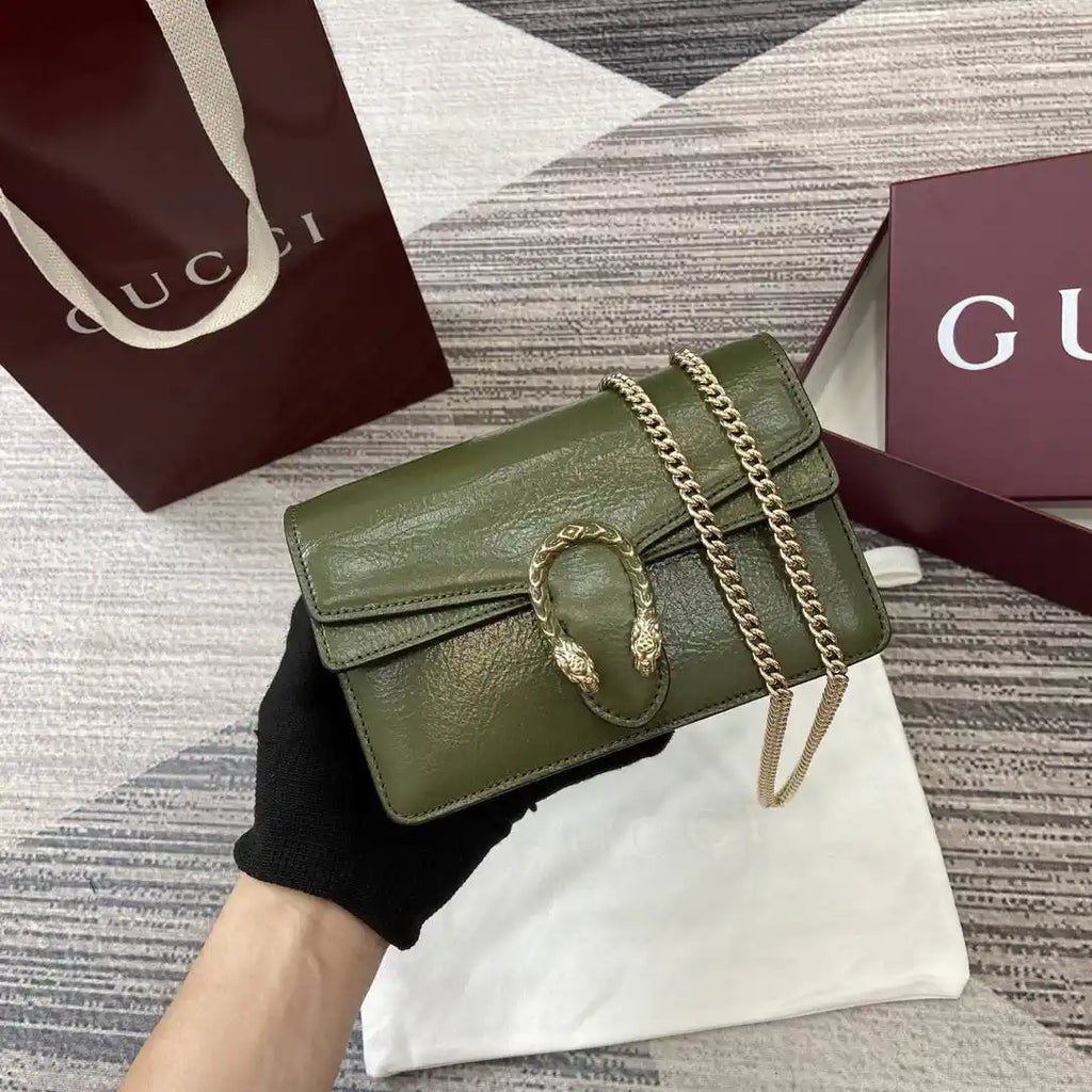 Gucci 837370 Dionysus mini shoulder bag Green leather