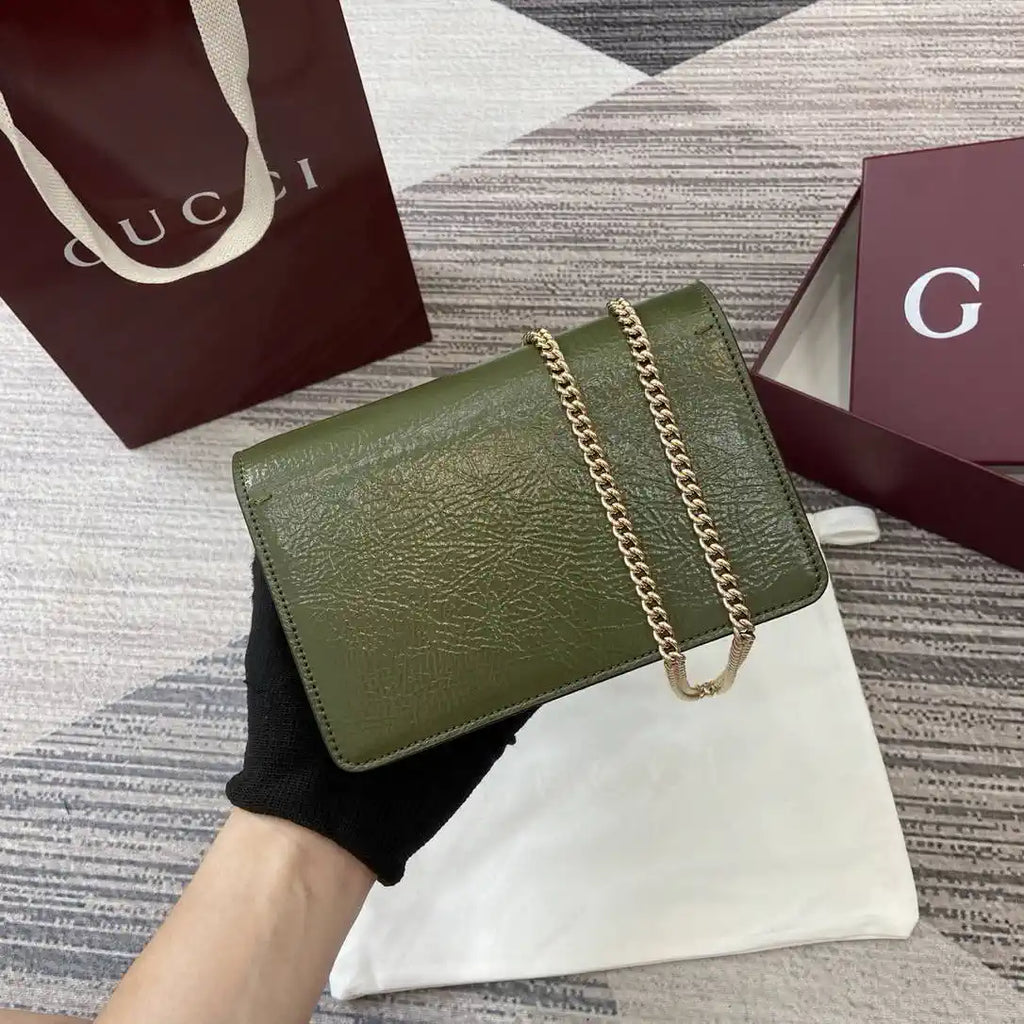 Gucci 837370 Dionysus mini shoulder bag Green leather
