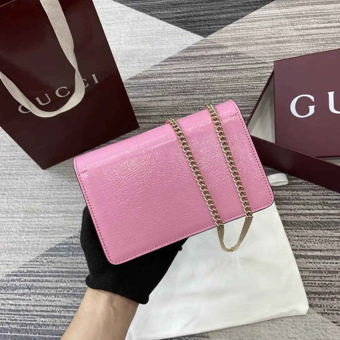 Gucci 837370 Dionysus mini shoulder bag pink leather