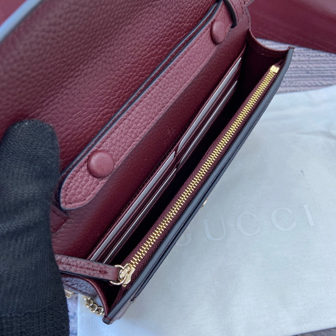 Gucci 837373 Dionysus Wallet On Chain Anchora Red