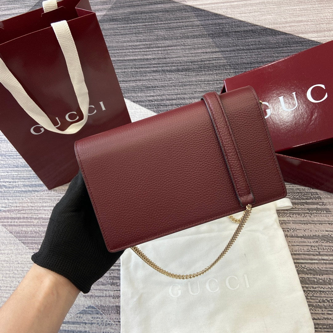 Gucci 837373 Dionysus Wallet On Chain Anchora Red
