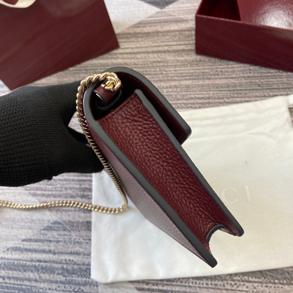 Gucci 837373 Dionysus Wallet On Chain Anchora Red