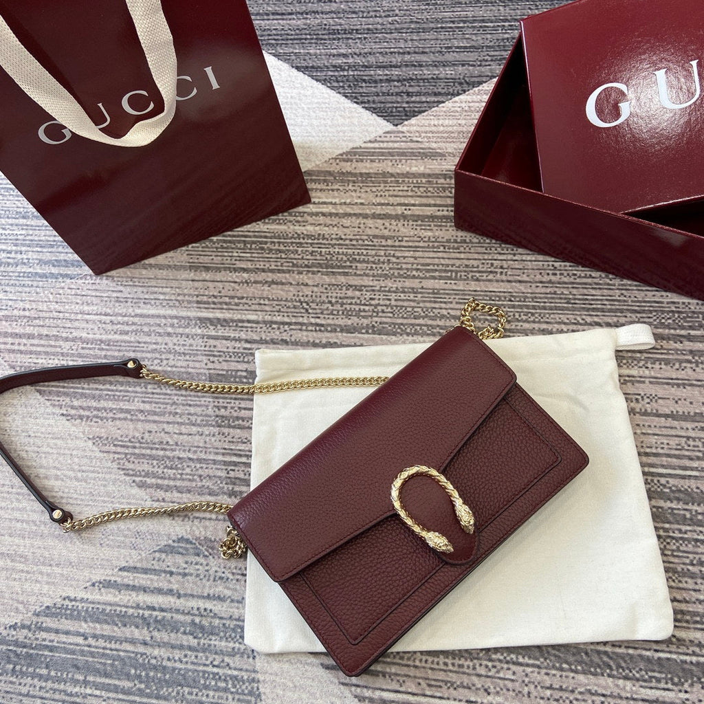 Gucci 837373 Dionysus Wallet On Chain Anchora Red