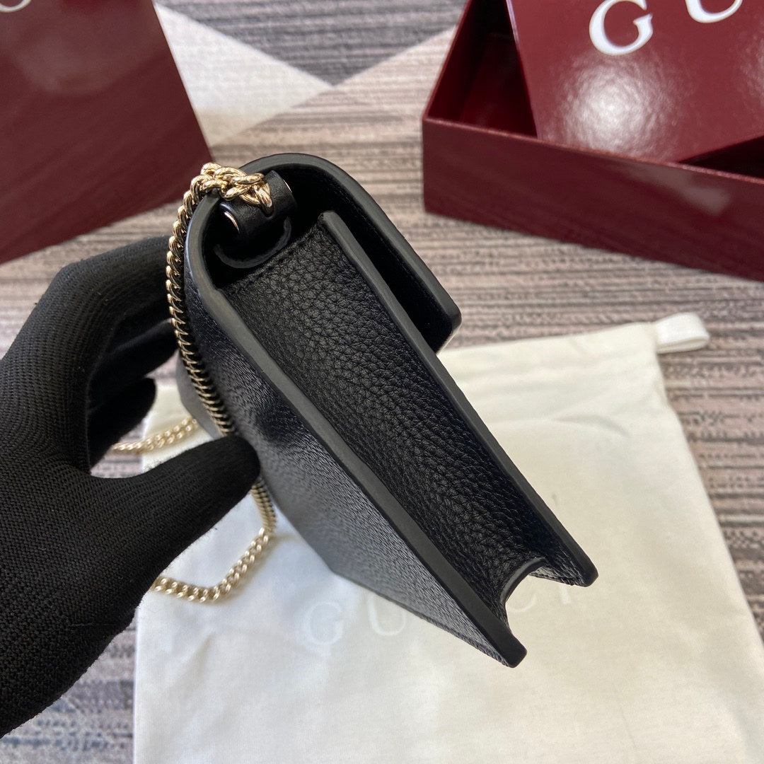 Gucci 837373 Dionysus Wallet On Chain Black