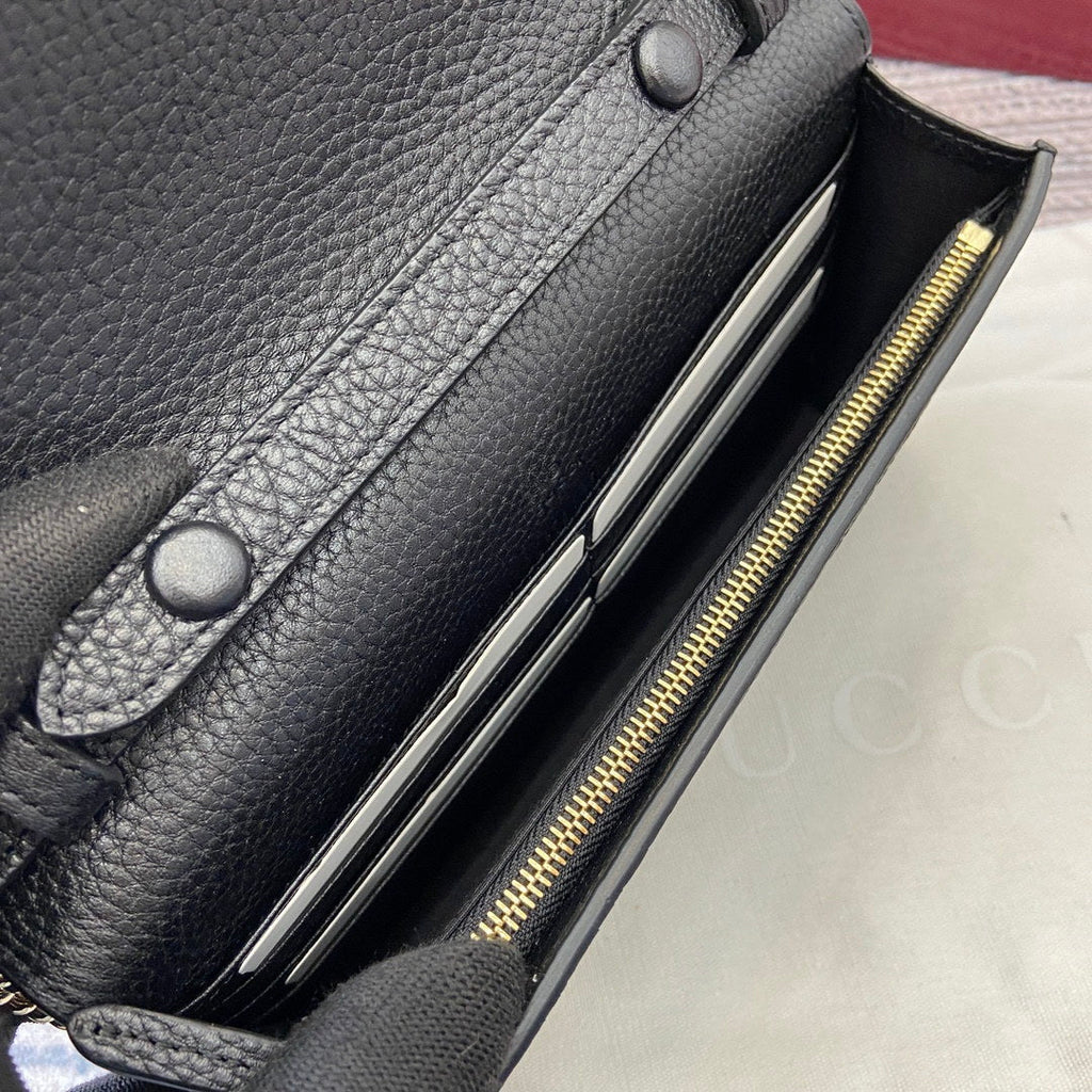 Gucci 837373 Dionysus Wallet On Chain Black