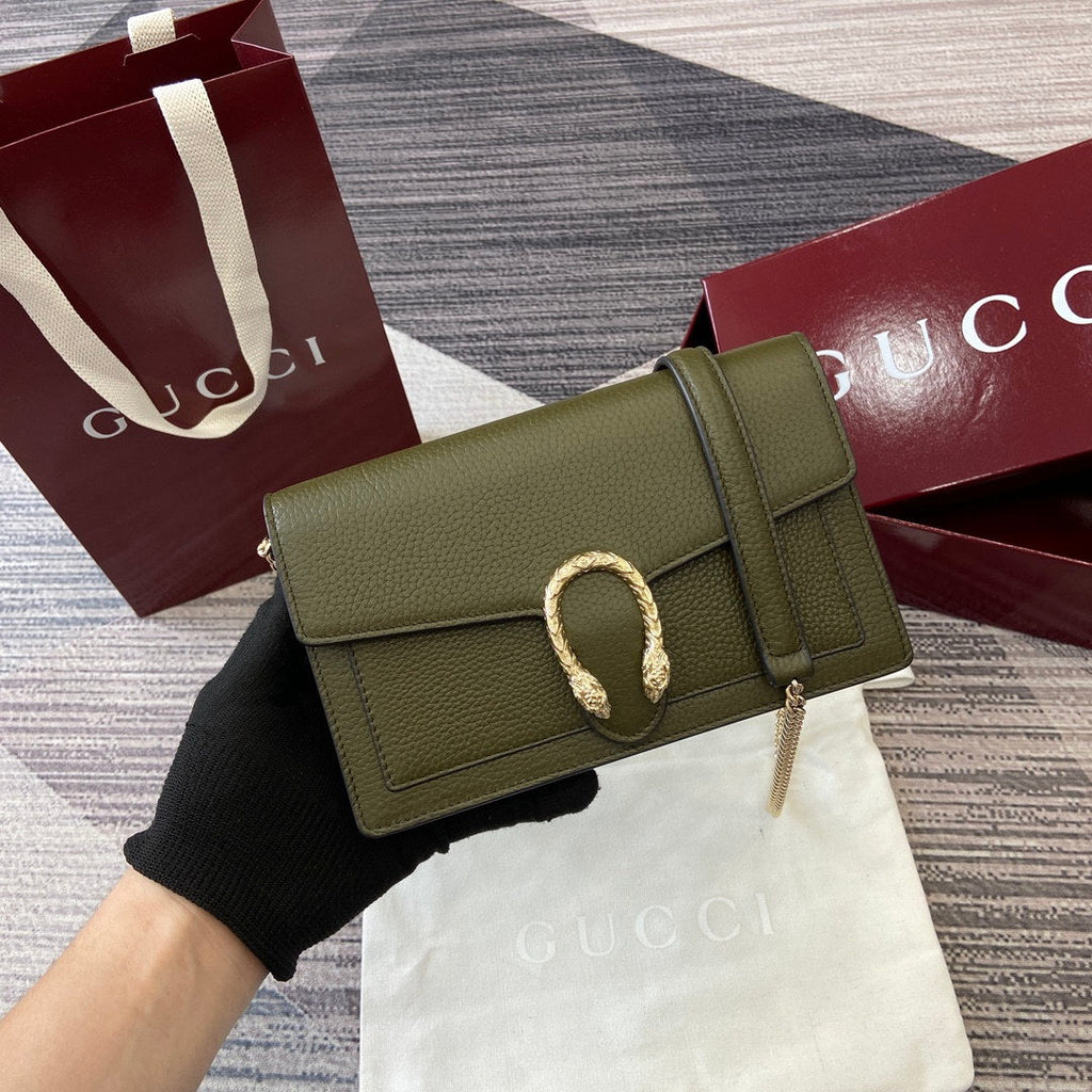 Gucci 837373 Dionysus Wallet On Chain Green