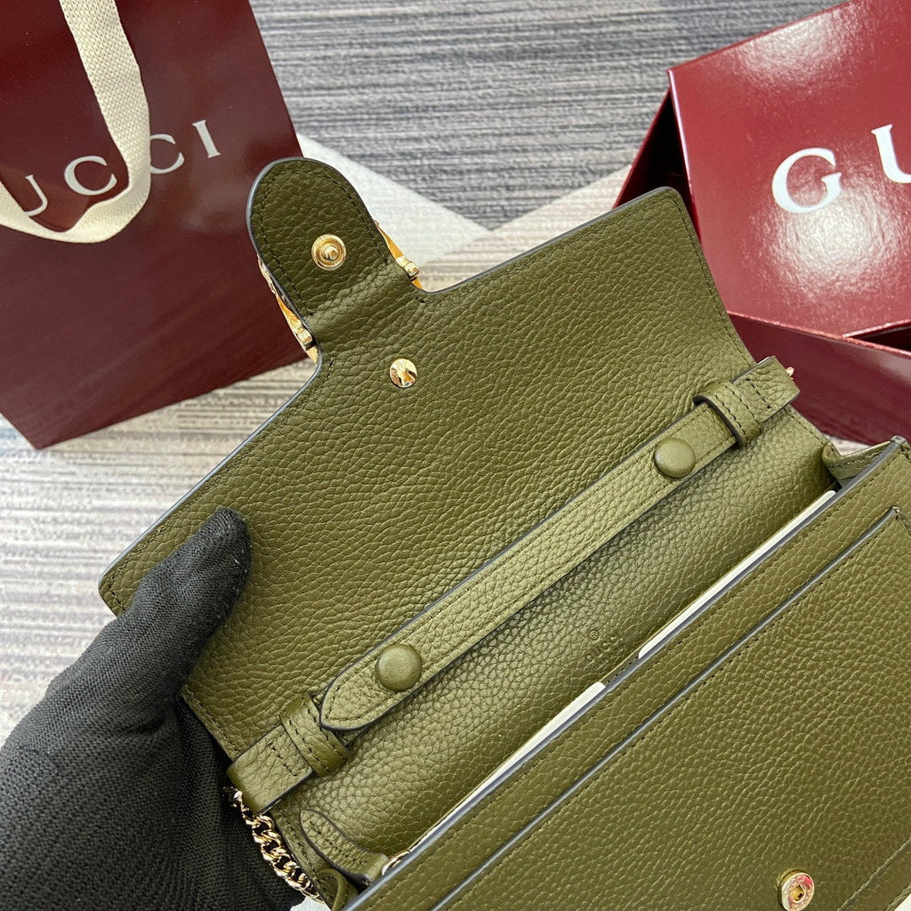 Gucci 837373 Dionysus Wallet On Chain Green