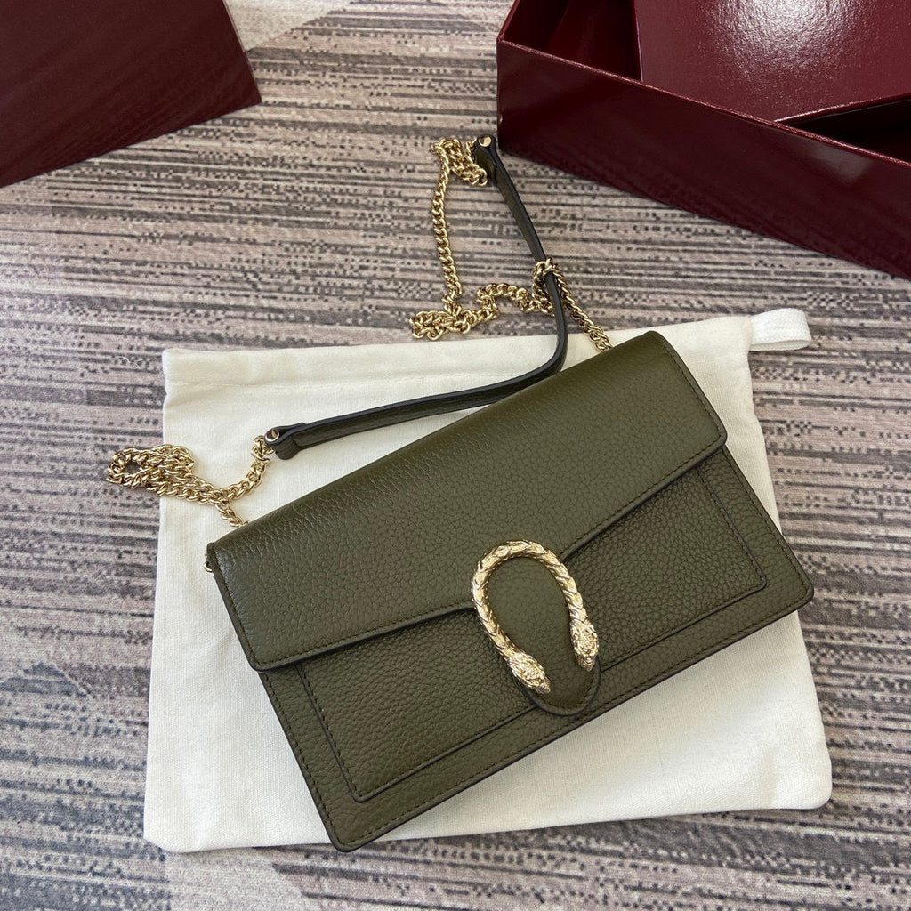 Gucci 837373 Dionysus Wallet On Chain Green