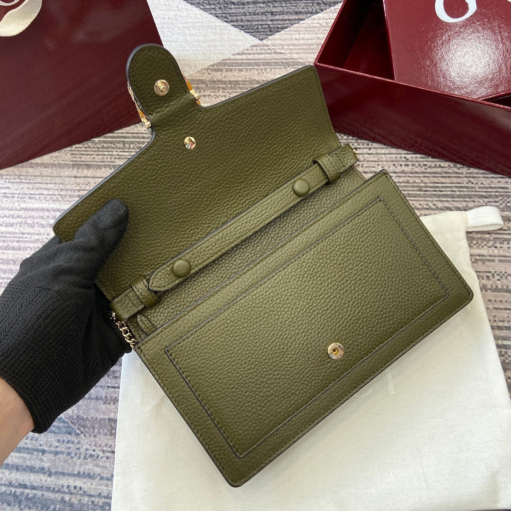 Gucci 837373 Dionysus Wallet On Chain Green