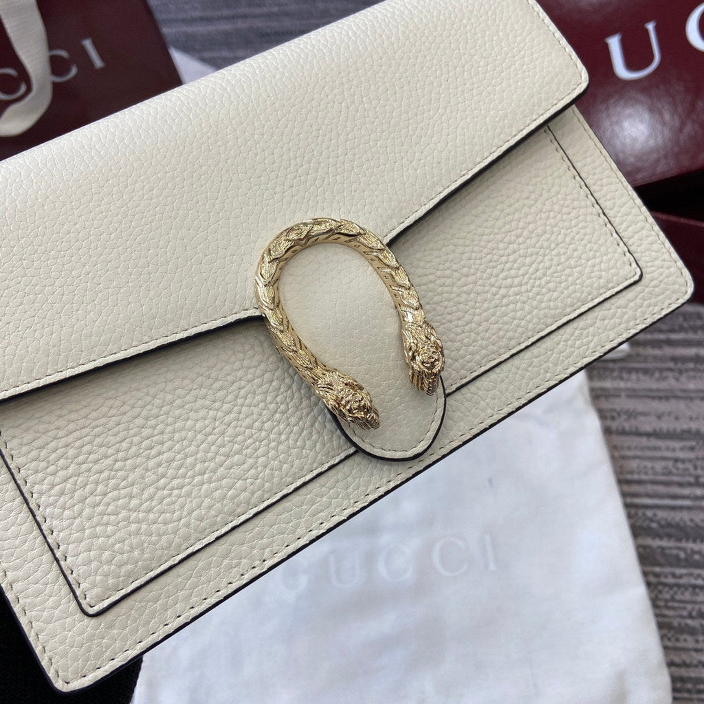 Gucci 837373 Dionysus Wallet On Chain White