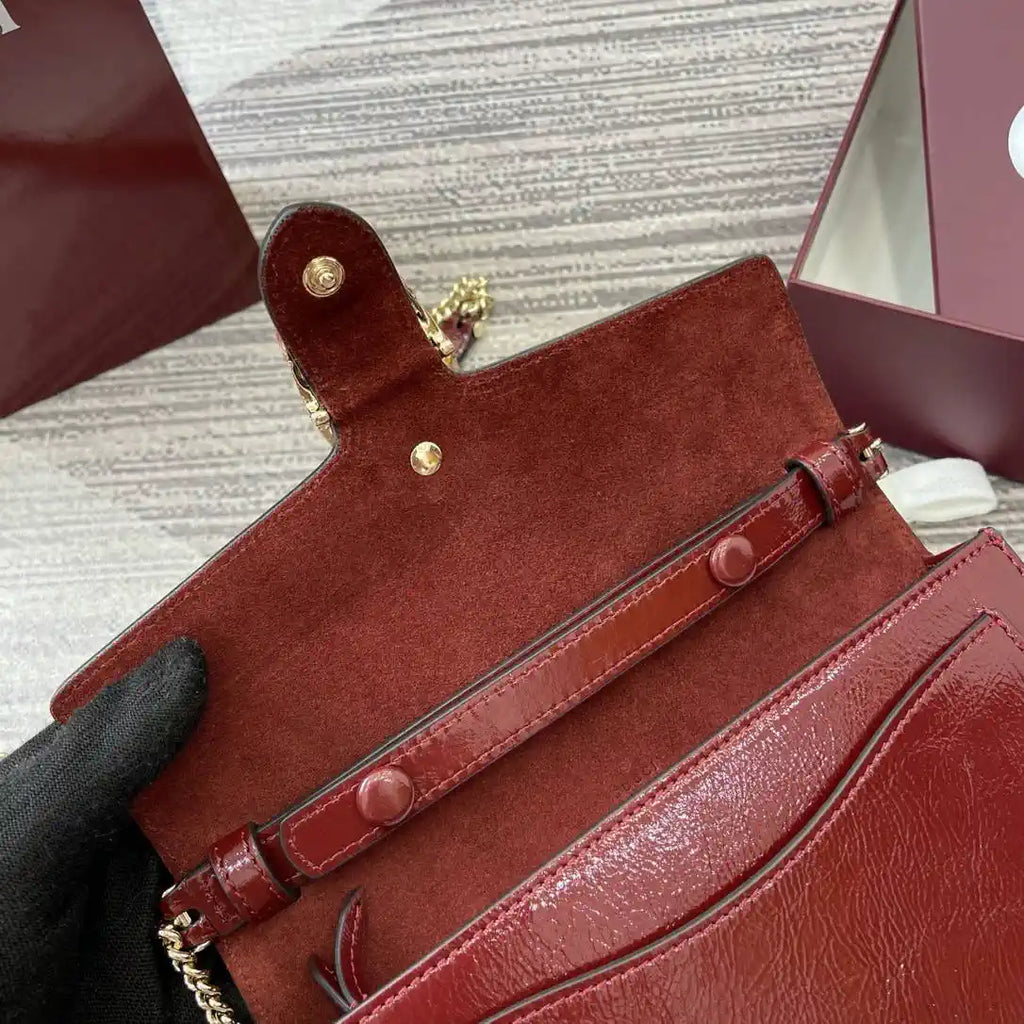 Gucci 837374 Dionysus Wallet On Chain Anchora Red