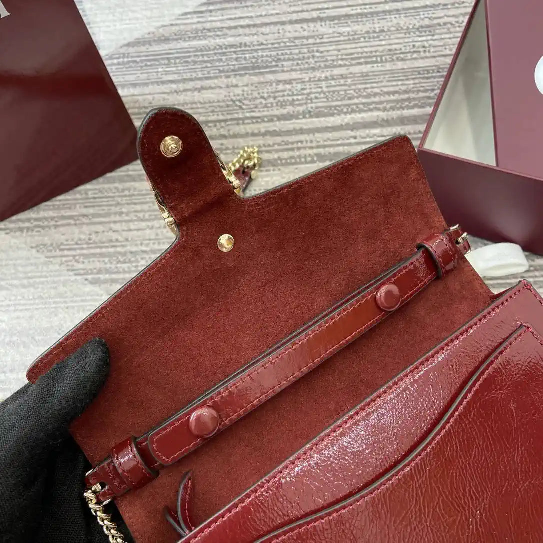 Gucci 837374 Dionysus Wallet On Chain Anchora Red