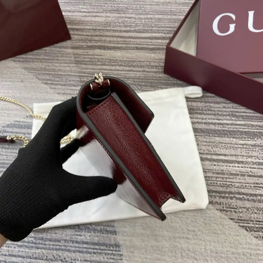 Gucci 837374 Dionysus Wallet On Chain Anchora Red