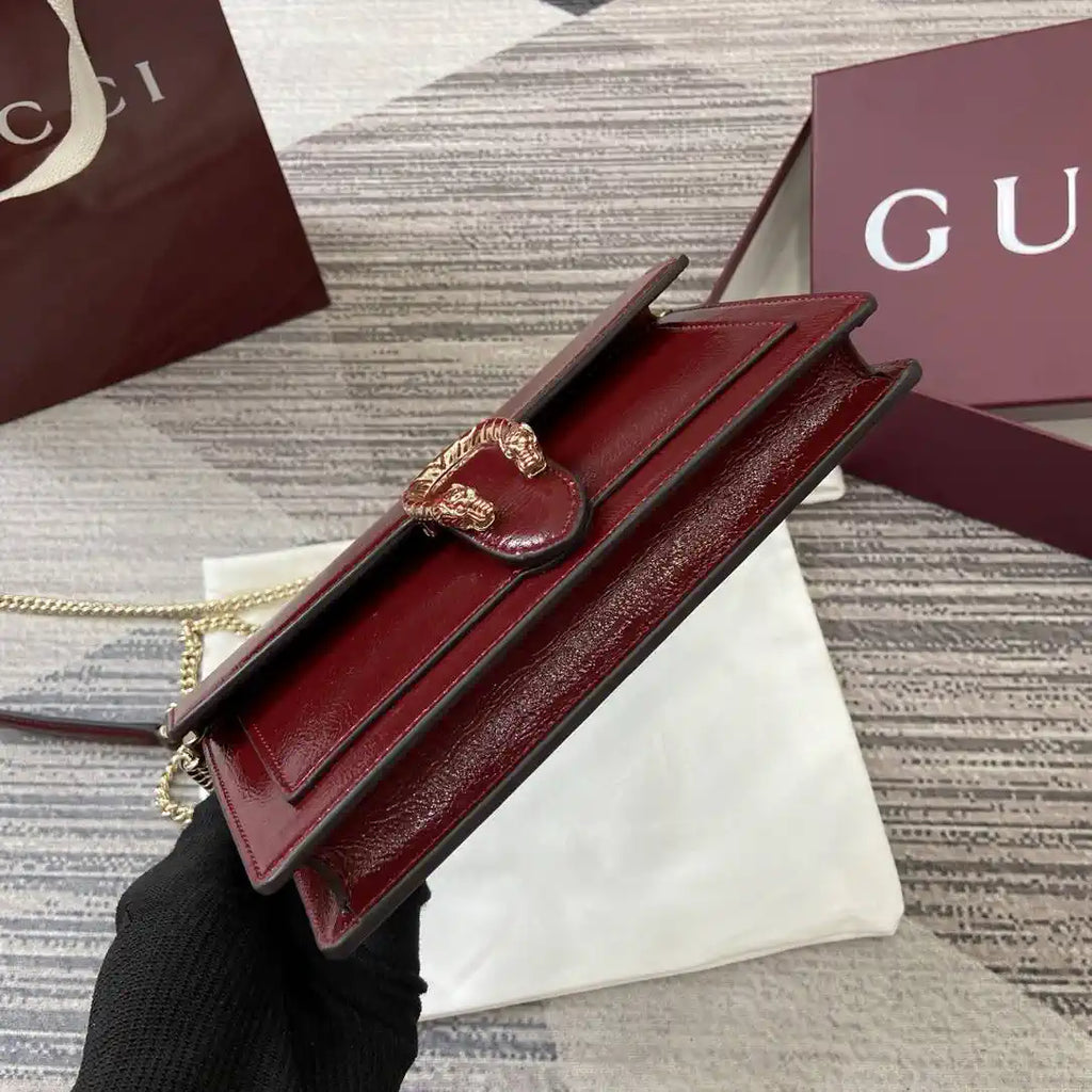 Gucci 837374 Dionysus Wallet On Chain Anchora Red