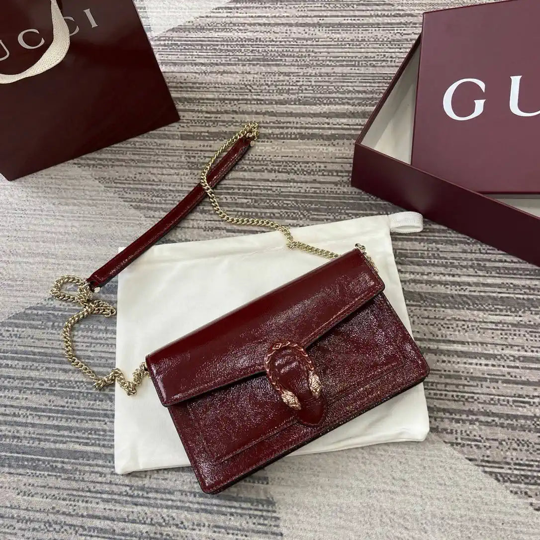 Gucci 837374 Dionysus Wallet On Chain Anchora Red