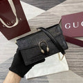 Gucci 837374 Dionysus Wallet On Chain Forest Black patent leather