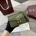Gucci 837374 Dionysus Wallet On Chain Forest green patent leather