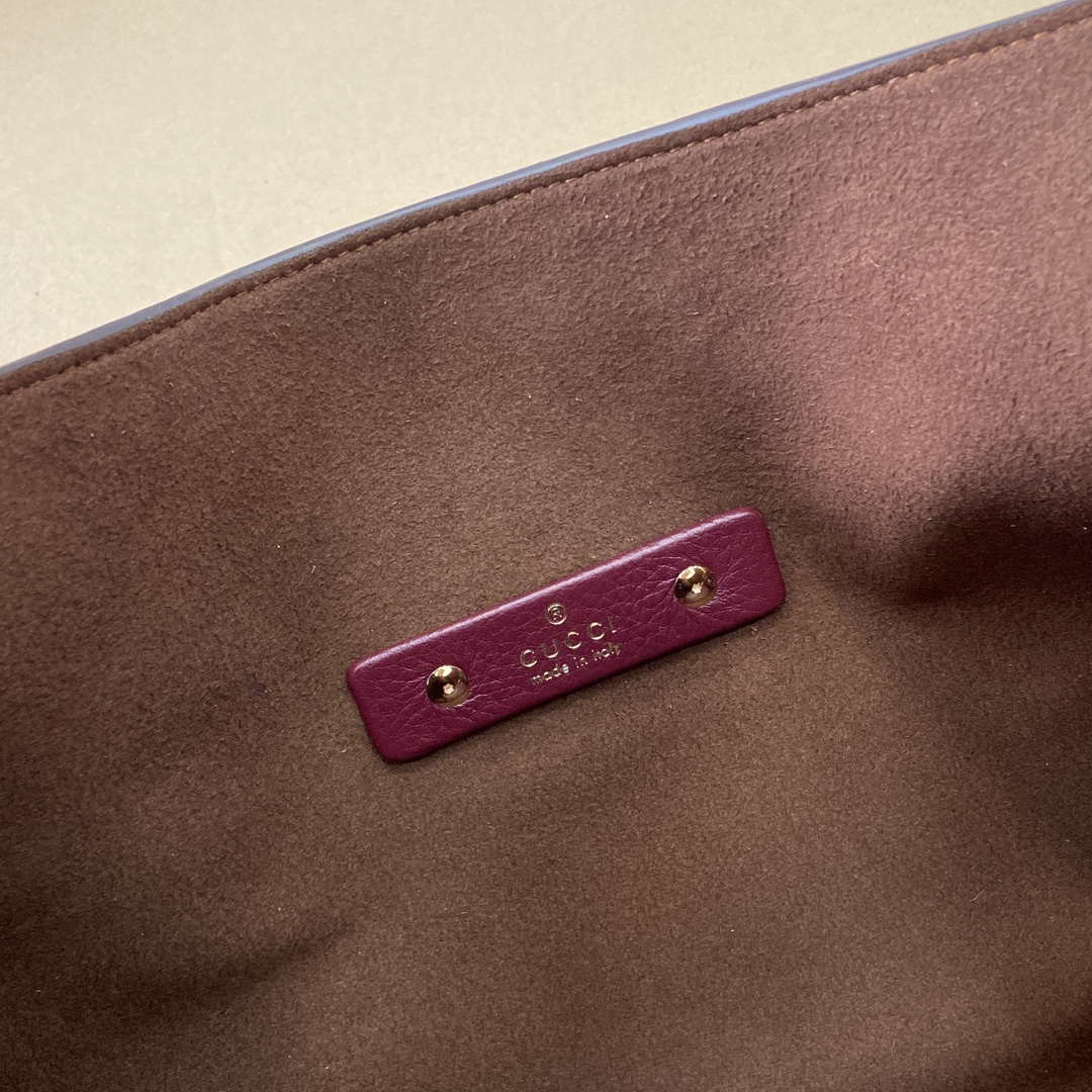 Gucci 837466 Gucci Softbit Maxi Shoulder Bag Ancora Red