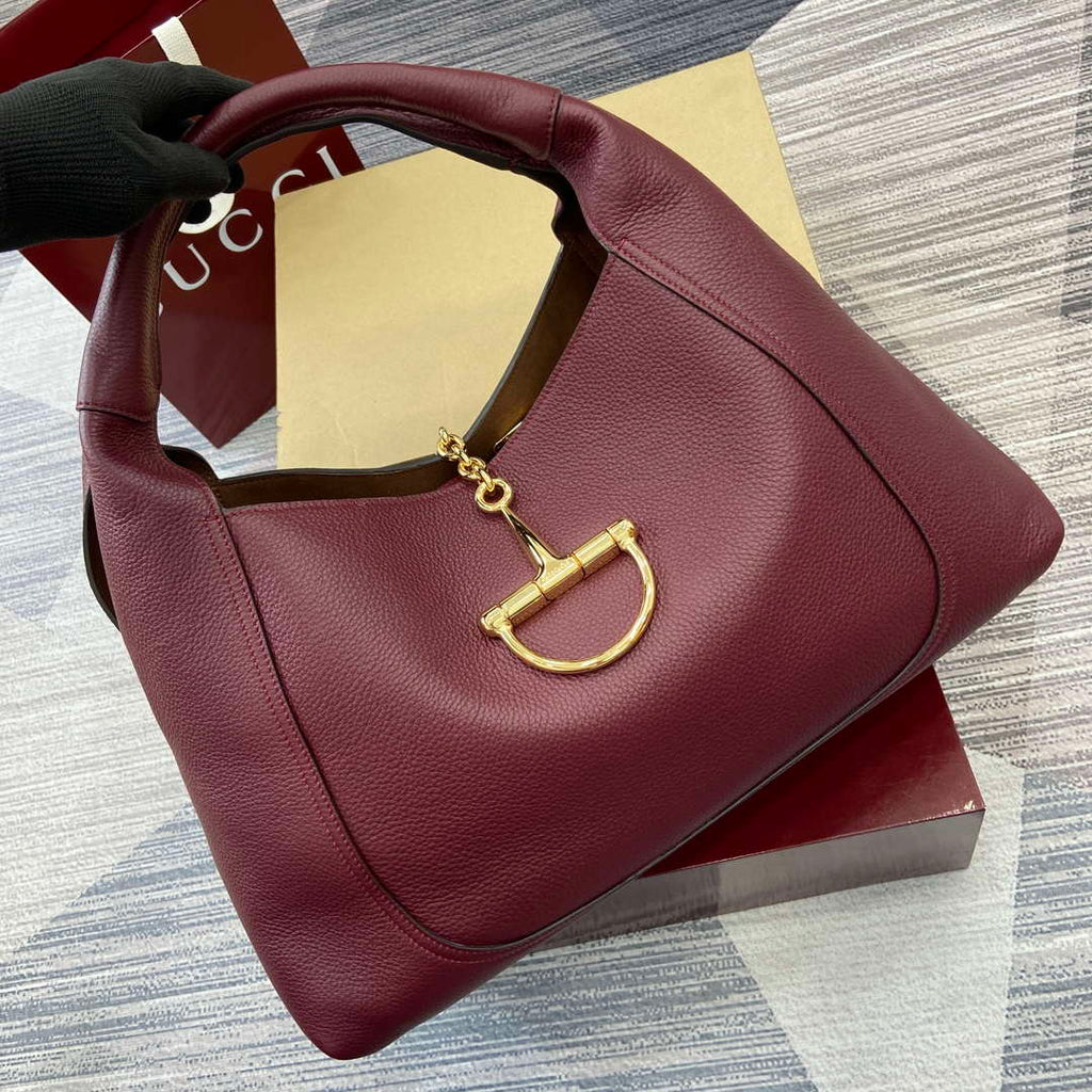 Gucci 837466 Gucci Softbit Maxi Shoulder Bag Ancora Red