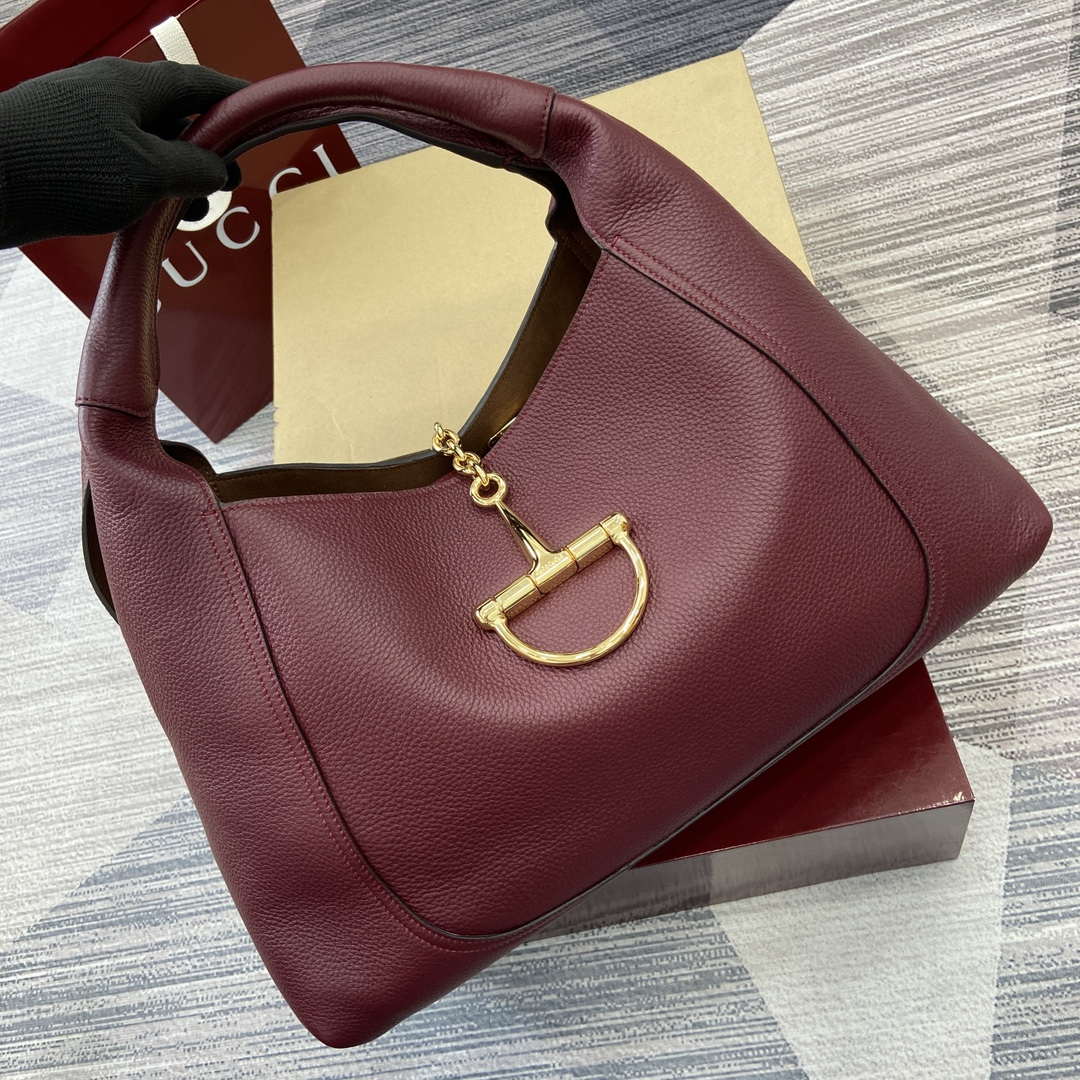 Gucci 837466 Gucci Softbit Maxi Shoulder Bag Ancora Red - Default Title - View 3