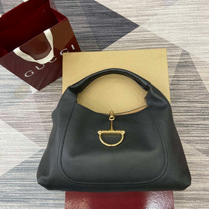 Gucci 837466 Gucci Softbit Maxi Shoulder Bag Black - Default Title - View 1