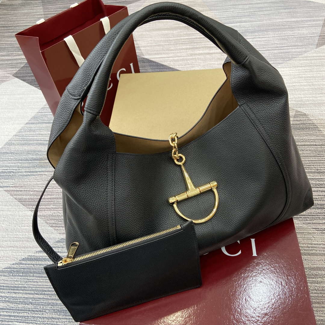 Gucci 837466 Gucci Softbit Maxi Shoulder Bag Black - Default Title - View 9