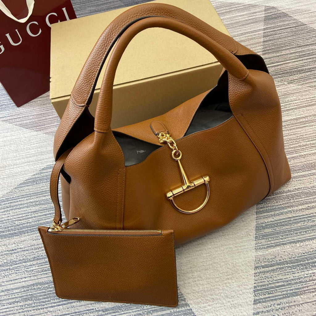 Gucci 837466 Gucci Softbit Maxi Shoulder Bag Brown
